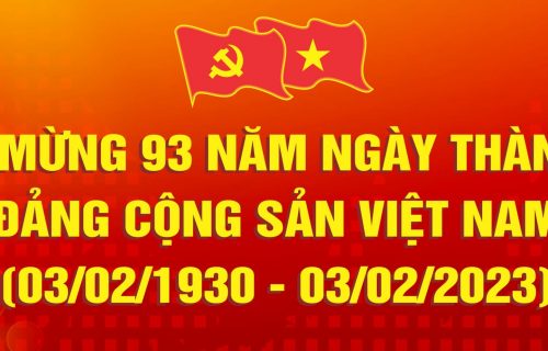 Chào mừng 93 năm ngày thành lập Đảng cộng sản Việt Nam
