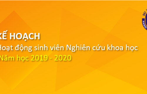 Kế hoạch hoạt động NCKH của sinh viên 2019 – 2020