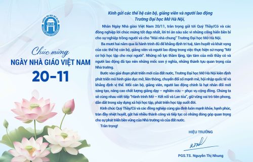 Thư chúc mừng Ngày Nhà giáo Việt Nam 20-11 Thư chúc mừng Ngày Nhà giáo Việt Nam 20-11